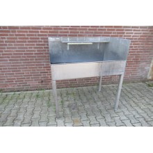 Roestvrij stalen wasbak, wastafel. 240 liter inhoud. Gebruikt
